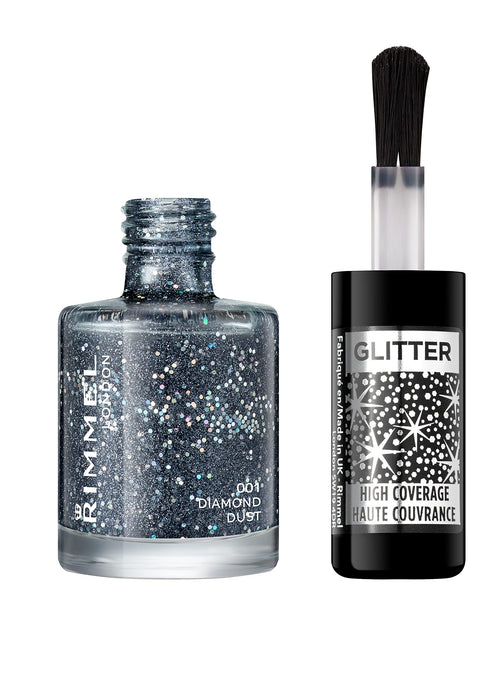 Rimmel London Glitter Nail Polish Top Coat 001 Diamond Dust - Beautynstyle