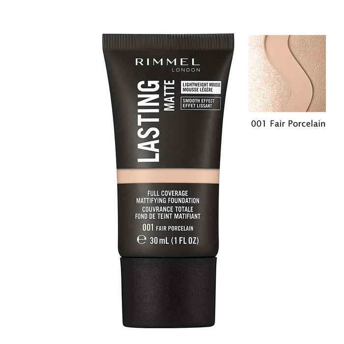 Rimmel Lasting Full Coverage Mattifying Foundation 001 Fair Porcelain - Beautynstyle