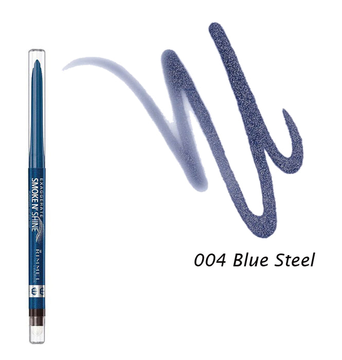 Rimmel London Exaggerate Smoky N Shine Gel Eyeliner 004 Blue Steel - Beautynstyle