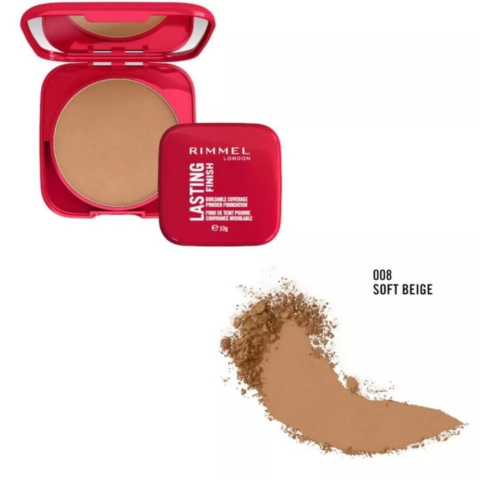 Rimmel London Lasting Finish Foundation Powder 008 Soft Beige - Beautynstyle