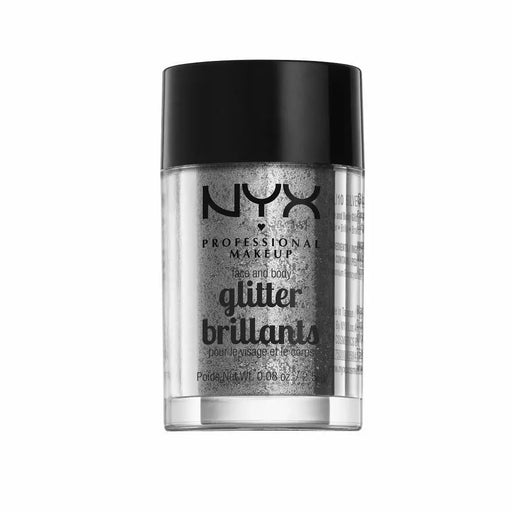 NYX Face And Body Glitter Brilliants 10 Silver - Beautynstyle