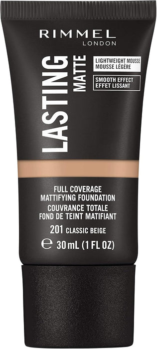 Rimmel Lasting Full Coverage Mattifying Foundation 201 Classic Beige - Beautynstyle