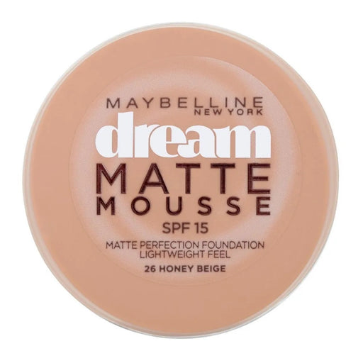 Maybelline Dream Matte Mousse Make Up Foundation 26 Honey Beige - Beautynstyle