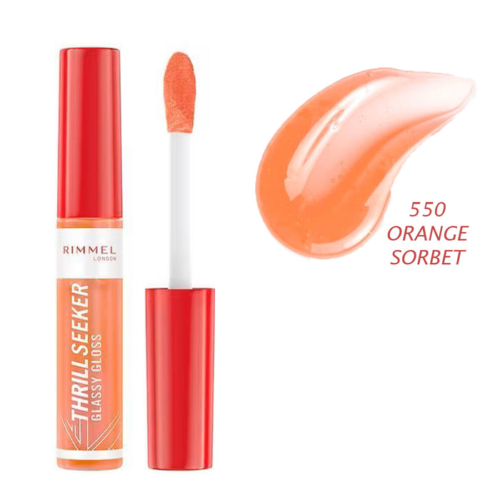 Rimmel London Thrill Seeker Glassy Gloss 550 Orange Sorbet - Beautynstyle