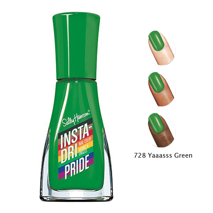 Sally Hansen Insta-Dri Pride Nail Colour Nail Polish 728 Yaaasss Green - Beautynstyle