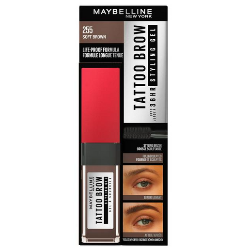 Maybelline Tattoo Brow 36 Hour Styling Gel 255 Soft Brown - Beautynstyle