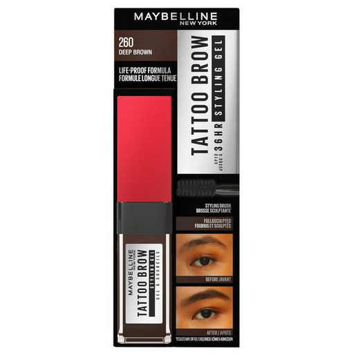 Maybelline Tattoo Brow 36 Hour Styling Gel 260 Deep Brown - Beautynstyle