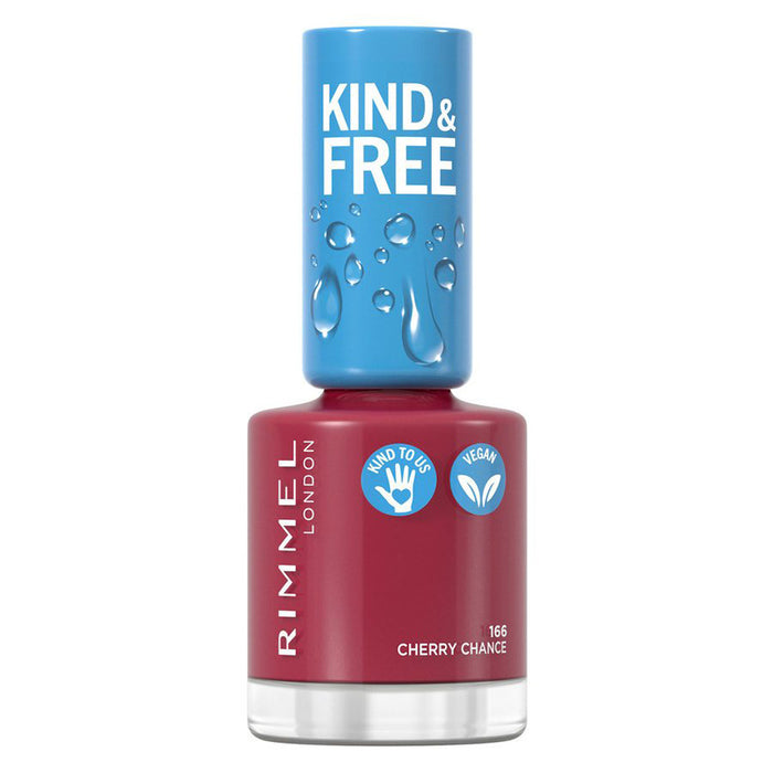 Rimmel London Kind & Free Nail Polish 166 Cherry Chance - Beautynstyle