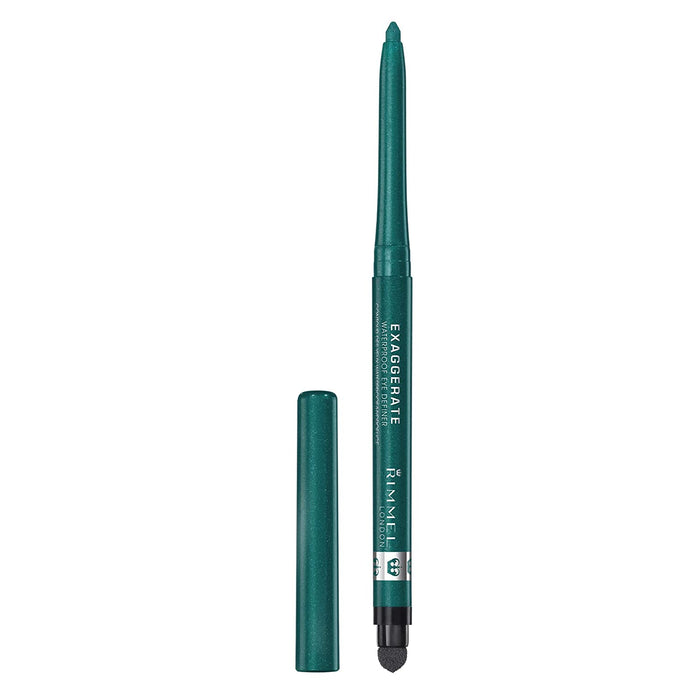 Rimmel London Exaggerate Waterproof Eye Definer 250 Emerald Sparkle - Beautynstyle